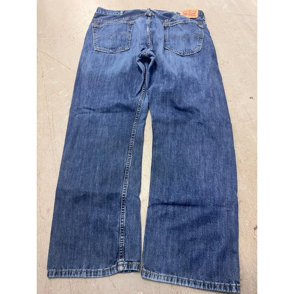 Levi's‎ 569 Baggy Jeans Mens 38x32 Blue Denim Straight Leg Whiskering Streetwear